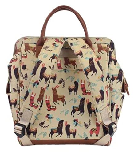 Maevn ReadyGO Water-Resistant Clinical Tote Backpack in New Llama (Beige Llama)