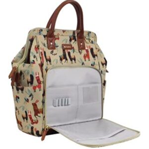 Maevn ReadyGO Water-Resistant Clinical Tote Backpack in New Llama (Beige Llama)