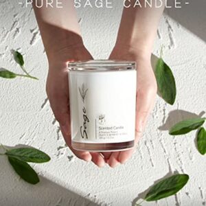 Sage Candles for Cleansing House Negative Energy, Alternative to Smudge Sticks, 22.6 OZ Sage Candles for Home Scented, Sage Smudge Candles for Meditation, Home Cleansing, Smudge Rituals, Pack of 2