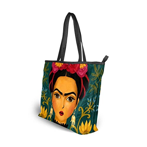 DIOLPOM Tote Bag Handbag for Women, Mexico Art Shoulder Bag Top Handle Purses for School Work Travel Gym Shopping