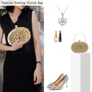 Crbeqabe Rhinestone Evening Clutch Bag for Women Bridal Diamonds Clutch Purses Wedding Purse Prom Cocktail Party Handbags