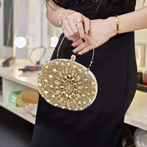 Crbeqabe Rhinestone Evening Clutch Bag for Women Bridal Diamonds Clutch Purses Wedding Purse Prom Cocktail Party Handbags