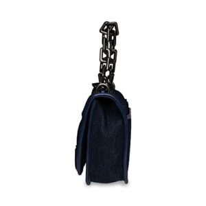 Steve Madden MATTERD Denim Woven Crossbody, Dark Blue