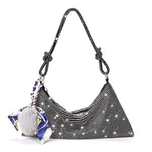 sveter black rhinestone purse for women evening bag sparkly clutch