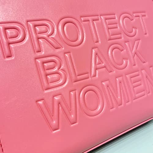 Protect Black Women Purse Vegan Leather Bag,Fashion Tote Bag for Women with Shoulder Strap & Zipper handbags（BLACK）