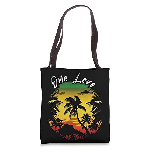 Rasta Reggae Sunset Rastafarian Jamaican Vacation One Love Tote Bag