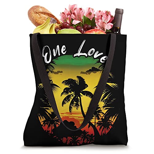 Rasta Reggae Sunset Rastafarian Jamaican Vacation One Love Tote Bag