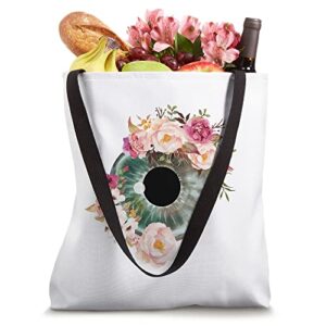 Floral Eyeball Optometrist Eye Anatomy Ophthalmology Tech Tote Bag