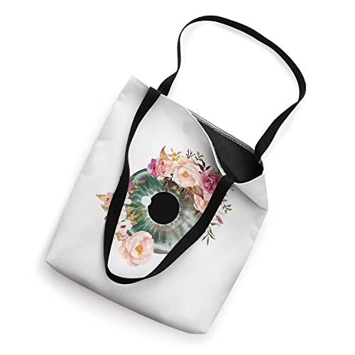 Floral Eyeball Optometrist Eye Anatomy Ophthalmology Tech Tote Bag