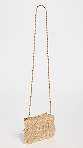 Loeffler Randall Women's Rochelle Pleated Frame Clutch W/Bow, Gold, One Size