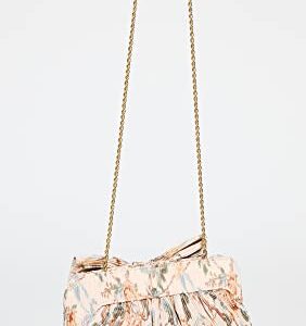 Loeffler Randall Women's Rayne Pleated Frame Clutch with Bow, Cream Botanical Floral, One Size