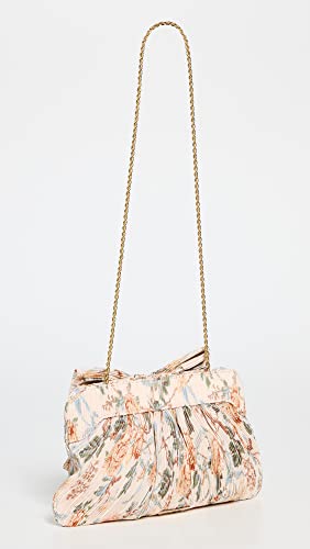 Loeffler Randall Women's Rayne Pleated Frame Clutch with Bow, Cream Botanical Floral, One Size