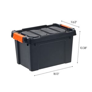 ZULOW Heavy Duty Plastic Storage Box,Set Of Four