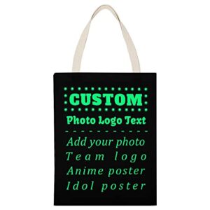 custom tote bags personalized shoulder bag for women personalized canvas tote bags with photo for work travel business shopping daily use gifts 35×45cm