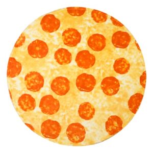 Bnuitland Pizza Funny Blanket,290 GSM Double Sided Giant Funny Realistic Food Blanket, Novelty Funny Blanket for Adults and Kids, Super Soft Flannel Throw