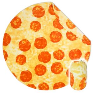 Bnuitland Pizza Funny Blanket,290 GSM Double Sided Giant Funny Realistic Food Blanket, Novelty Funny Blanket for Adults and Kids, Super Soft Flannel Throw