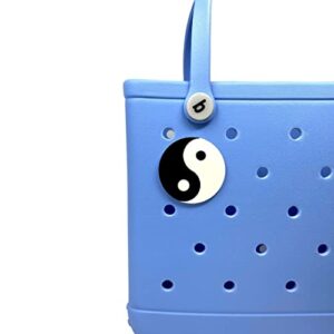 BOGLETS - Yin and Yang Charm Compatible with Bogg Bags, Simply Southern and Other Similar Tote Bags.