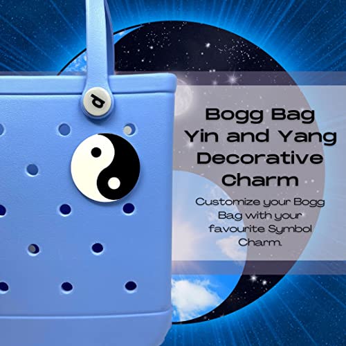 BOGLETS - Yin and Yang Charm Compatible with Bogg Bags, Simply Southern and Other Similar Tote Bags.