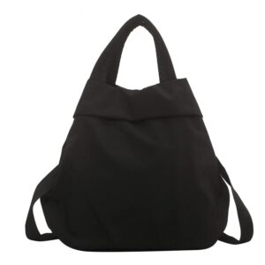aesthetic hobo bags for women, large crossbody shoulder bag boho work yoga gym totes handbags (black,one size)