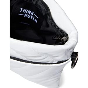 Think Royln Diagonal Bum Bag 2.0 - Medium White Patent One Size