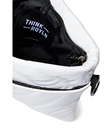 Think Royln Diagonal Bum Bag 2.0 - Medium White Patent One Size