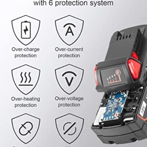 Aoasur 6-Pack 6.0Ah 18V Battery Replacement for Milwaukee M - 18 Battery