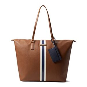 Tommy Hilfiger Graham II Tote w/Hangoff-Pebble PVC Cognac One Size