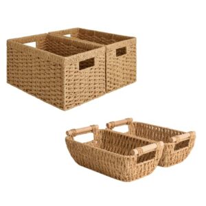 storageworks round paper rope storage baskets