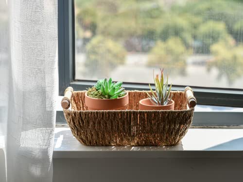 StorageWorks Round Paper Rope Storage Baskets