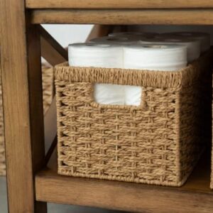 StorageWorks Round Paper Rope Storage Baskets