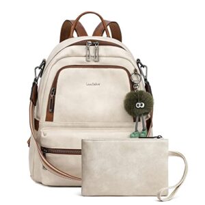 love deliver leather purse backpack for women fashion designer ladies shoulder bags travel backpack with wristlets