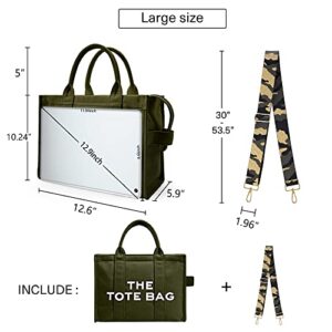 The Tote Bag For Women,Womens Tote Bags with zipper,Canvas Tote Purse Can shoulder/crossbody,Handbag