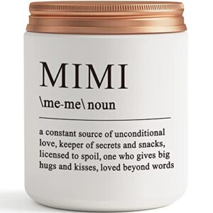 mimi gifts- funny mimi birthday gift, mother’s day gifts for mimi grandma grandmother, mimi definition candle