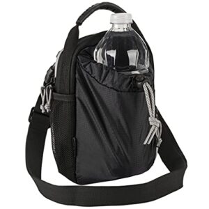 2nd childhood festival crossbody bag; xl water bottle carrier with zippered pocket to hold phone, wallet, and keys