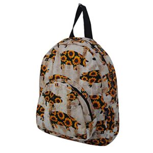 ngil mini canvas backpack purse for women casual lightweight small daypack for girls (sunflower pig- black)