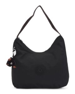 kipling women’s isidora crossbody, lightweight, long lasting, zipped pockets, nylon medium bag, black tonal
