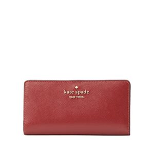 kate spade new york staci large slim bifold wallet in red currant