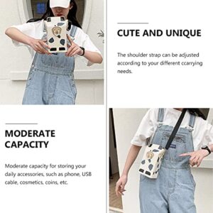 Cow Print Bag Milk Box Purse Cow Pattern Crossbody Shoulder Bag Cute Phone Pouch Wallet for Women Girls