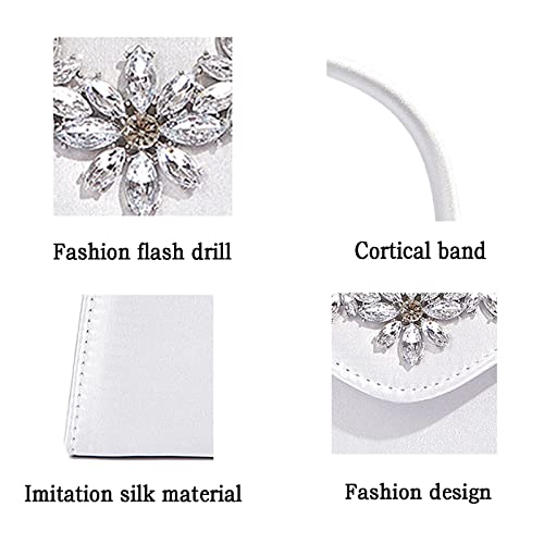 ZWI-player Women's Evening Purse Handbag Clutch Purse Bag with Crystal drill for Dance Wedding Party,Cocktail Prom Handbags