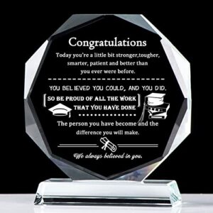 movdyka graduation gifts for her him cool, high school college 2023 graduation gifts for her, congratulations inspirational glass keepsake for masters phd degree