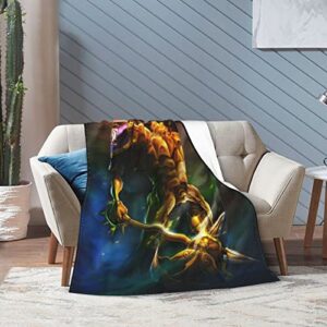 anime blanket unisex throw blanket flannel blankets for bedding couch sofa living room throws ​all season 80″x60″