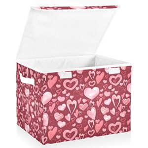 valentine’s day storage bins with lids collapsible storage box basket with lid closet organizer containers storage bins for clothes for shelf baskets kids room baby room