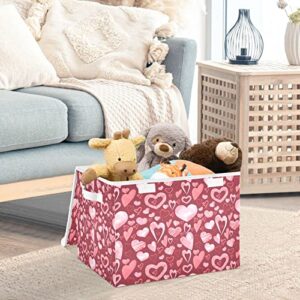 Valentine's Day Storage Bins with Lids Collapsible Storage Box Basket with Lid Closet Organizer Containers Storage Bins for Clothes for Shelf Baskets Kids Room Baby Room