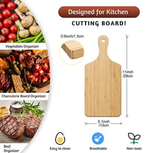 12 Pcs Thicken Bamboo Cutting Board Bulk Personalized Wood Chopping Board Customized Laser Engraving Blanks Serving Board for Wedding Mother's Day Housewarming Gift (Paddle)