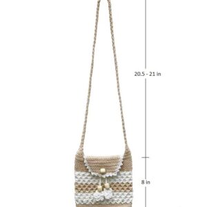 Ifem Crochet Tote Bag - Cute Knitting Tote Bags woven bag For women aesthetic Trendy Beach Bag.handmade knit bags. (simple style 2)