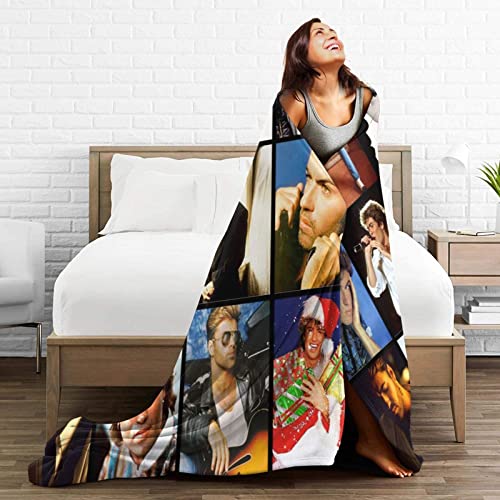 George Music Michael Blanket Soft and Warm Throw Blanket Lightweight Flannel Fleece Blankets for Home Bed Sofa 40"x30"