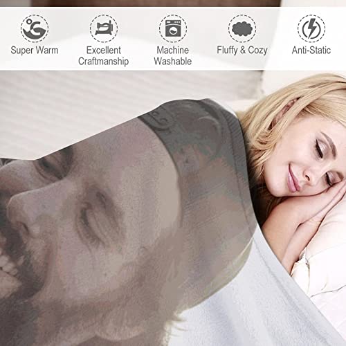 Byxhuc Custom Throw Blanket, Costume Blanket with Pictures Gifts Blankets for Men Dad Husband, Customized Photo Blankets with Photos Love You Dad Birthday Anniversary 30" * 40"