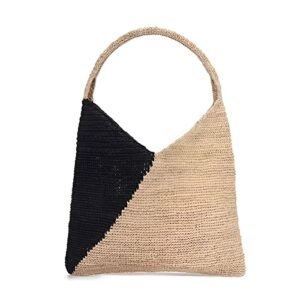 loe jhcy straw bag large capacity raffia straw handbags for women summer beach handmade weaving crossbody bag for outdoor vacation