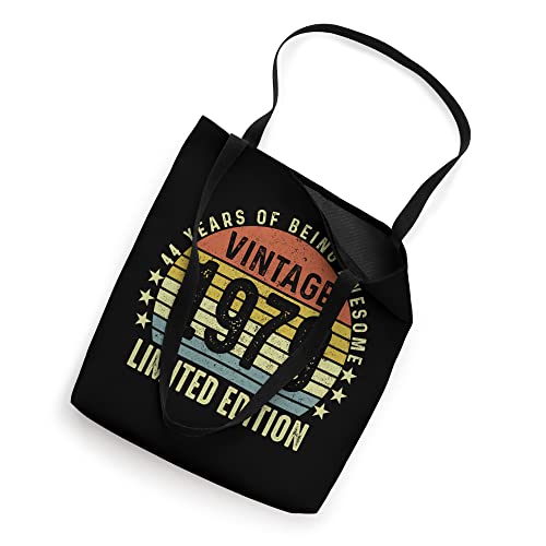 44th Birthday Vintage 1979 Turning 44 Year Old Man Women Tote Bag