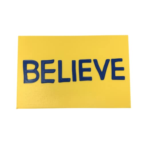 Believe Wall or Locker Room Block Letter Sign for Sports Fans | 11" W X 7" Tall | Decorate Office Wall, Home Gyms, Bar Decor | New 2023 Block Letter Edition (Block Letter)